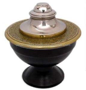 Trending Light <b>gold</b> and black Urns for Human Male & Female Handcrafted <b>Large</b> Small Urns Keepsake Along with Cremation Necklace - Product Image 1