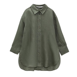 Women's Shirt Turn Down Collar Womens Shirts With Long Sleeves Soft Fabric Oem Odm Available Wholesale Custom Fashion Clothing - Product Image 1