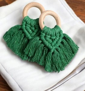 Anillos de Servilleta de Macramé Hechos a Mano, Decoración Boho para Mesa Navideña - Product Image 2