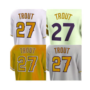 Camiseta Deportiva de Béisbol de Poliéster de Calidad Profesional, Nueva Camiseta de Béisbol Americana Cosida, Blanca, de Todos los Equipos, Uniforme Masculino de Béisbol - Product Image 3