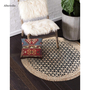 Chất Lượng Cao Vòng Mandala In Đay Thảm Vòng Thảm Thiết Kế Handmade Bện Đay <span class=keywords><strong>Mat</strong></span> Cho Trang Trí Nội Thất In Cửa Thảm - Product Image 4