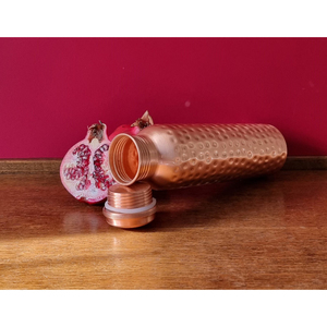 Wholesale Double Wall High Quality Top Selling Leak Proof and Jointless Hammered Copper Water Bottle for Yoga Gym Office School - Product Image 3