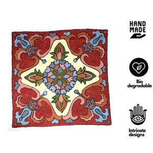 Funda de Cojín Bordada con Hilo de Lana de Cachemira, 16x16, Funda de Almohada de Algodón, Duradera y Sostenible para Hogar, Hotel, Oficina, Vestíbulo - Product Image 2