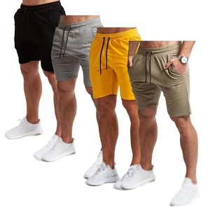 Men's Solid Yellow Drawstring <b>Shorts</b> Casual Knitted Mid Waist <b>Short</b> Length Pants - Product Image 5
