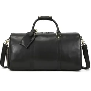 Sac de voyage de luxe en cuir véritable haut de gamme, grande capacité, léger, durable, avec logo imprimé, décontracté et sportif - Product Image 1