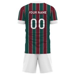 High Quality Men's Adult Soccer Uniform 100% Polyester Quick Dry & Breathable Short Sleeve O-Neck Custom Team Name - Product Image 3