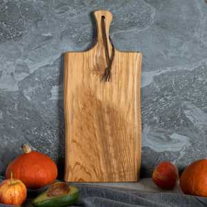 Tabla de cortar de madera de acacia, tabla para servir, tabla para carne, tabla de picar de madera, bandeja de servir alimentos para cocina con asa - Product Image 3