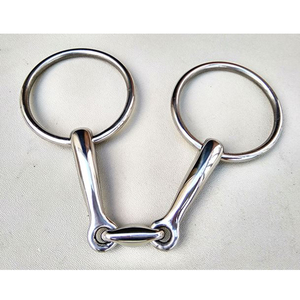 Mors à double articulation en acier inoxydable de haute qualité pour l'équitation avancée et l'entraînement équestre – Confort optimal pour la bouche du cheval - Product Image 6