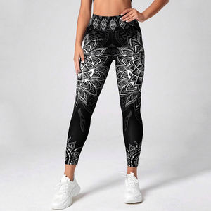 Pantalones de Yoga Personalizados de Cintura Alta con Estampado de Mandala para Mujer, Leggings Sublimados para Gimnasio, a Prueba de Sentadillas, Control de Abdomen, Mallas Deportivas - Product Image 1