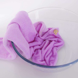 Wholesale High Quality Disposable Cooling Knitted Quick-Dry Solid Color <b>Stripe</b> 100% Cotton Hair Drying <b>Towel</b> - Product Image 2