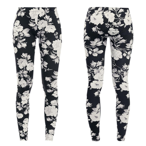 Leggings con Estampado Floral para Mujer, Pantalones de Yoga de Cintura Alta, Ajustados, para Entrenamiento, Gimnasio, Elásticos, Ropa Deportiva de Moda para Mujer - Product Image 1