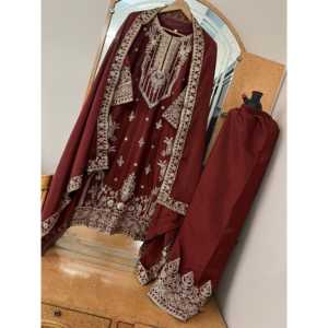 Ensemble haut-bas et dupatta de fête traditionnel chinois de créateur - Product Image 3