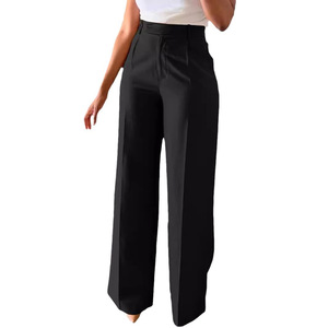 Pantalon en velours côtelé haut de gamme pour femme, taille élastique, coupe droite, respirant, écologique, séchage rapide, couleur unie - Product Image 2