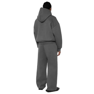 Custom Logo High Quality Cotton French Terry Drop Shoulders Oversized Pullover <b>Hoodies</b> <b>Plain</b> Unisex Custom <b>Hoodies</b> - Product Image 3
