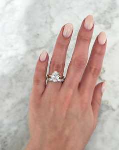 Full Eternity Wedding Bands 14K Solid Gold <b>Stacking</b> Bridal Minimalist <b>Rings</b> For Women Emerald Cut Lab Grown Diamond Manufacturer - Product Image 4