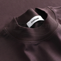 T-shirt en coton tricoté 100% pour homme, col rond, coupe classique, logo imprimé sur le devant, personnalisé, 180g, respirant, décontracté, haute qualité, service OEM
