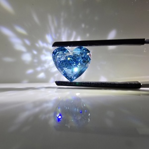 Diamante Suelto Cultivado en Laboratorio, Corte Brillante Modificado, Color Azul Intenso Fantasía, 5.7CT, VS2, Certificado IGI - Product Image 1