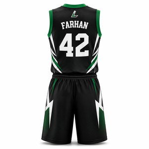 Ensemble d'uniformes de basketball personnalisés sublimés respirants, maillot et short réversibles, tenue d'équipe en gros, logo et nom personnalisés - Product Image 4