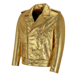 Chaqueta de Cuero Clásica de Motociclista de Primera Calidad, Hecha a Medida, 100% Cuero Vacuno Original para Hombre - Product Image 5