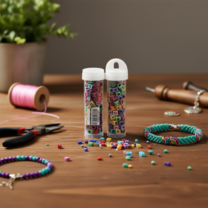 Perles de lettres Ilan Abalorio De Bote 6x6mm 15g pour la création de bijoux - Product Image 2