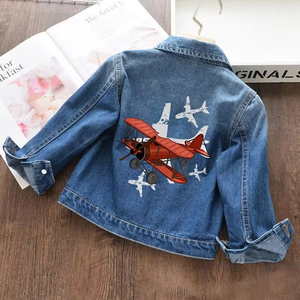 Abrigos de Mezclilla para Niñas Pequeñas, Chaqueta de Mezclilla para Niños con Estampado - Product Image 5