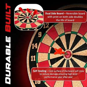 Diana de Dardos Profesional Personalizada al por Mayor, de Madera, con Cerdas de Sisal, de Alta Calidad, Doble Cara, Ecológica - Product Image 3