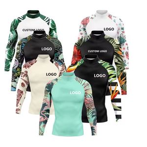 Sublimation <b>Printed</b> Upf50+ Long Sleeve Compression Shirt Uv protection Fishing Shirt Swimwear Diving Rashguard <b>Surfing</b> Shirts - Product Image 5
