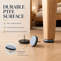 Patins de remplacement en PTFE de 20 mm pour pieds de chaise et de table en bois et pieds de meubles