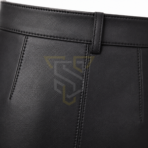 Jupe longue décontractée en cuir pour femme avec logo personnalisé, coupe-vent, taille haute, respirante, mi-mollet - Product Image 5