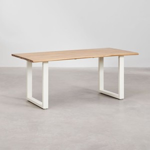 <span class=keywords><strong>Tavolo</strong></span> da pranzo rettangolare Vandana Hexa Falcon <span class=keywords><strong>180x90</strong></span> cm in legno di acacia e acciaio Maupi - Product Image 3