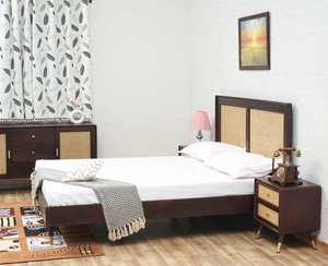 เตียงไม้แบบดั้งเดิมขนาดคิงไซส์คู่ ยี่ห้อ Cia Industries ไม่มีที่เก็บของ พร้อมฟังก์ชั่นใช้งานได้ - Product Image 6