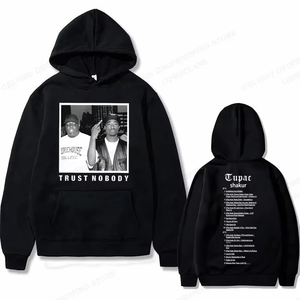 Sudadera con capucha de forro polar con cremallera, unisex, estilo urbano, doble capa, diseño vintage con efecto deslavado al sol y lavado ácido, para invierno - Product Image 2