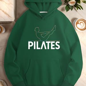 Sudaderas casuales minimalistas con ilustración de Pilates para mujer - Product Image 1