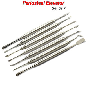 Kit d'instruments chirurgicaux dentaires micro-parodontaux à double extrémité hautement poli pour la chirurgie orale, avec élévateur Prichard - Product Image 4