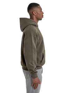 Algodón polar de gran tamaño para hombre Zip Up Hoodies Streetwear 450gsm Casual en blanco personalizado con cremallera Hoodie - Product Image 3