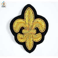 Parche Bordado Personalizado OEM Ralph Bullion con Lentejuelas Cosidas, Material Ecológico de Alambre Francés, 3D, Sin Níquel, Personalizado