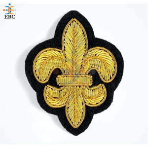 OEM Customized Ralph Bullion Embroidery Sew-On Sequins Badge Patch French Wire Eco-Friendly Material 3D Nickel-Free Custom - Product Image 6