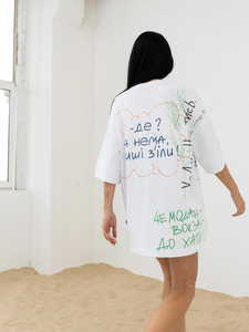 T-shirts en coton 100% imprimés graphiques surdimensionnés pour femmes, style décontracté à épaules tombantes, épaisseur 240 GSM, vente directe d'usine - Product Image 6