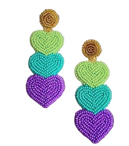 Pendientes Colgantes Hechos a Mano con Cuentas y Bordados, Lindos, Elegantes, Hermosos, Nuevo Diseño, Modernos, de Lujo, Colores Personalizados, Unisex - Product Image 1