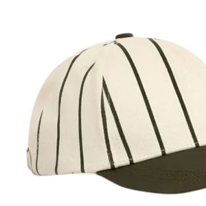 Gorra de Béisbol a Rayas Verde Oliva y Beige para Hombre, Visera Curva, Correa Ajustable, Gorra Deportiva Informal, Bordado de Logotipo Personalizado, Venta al Por Mayor OEM - Product Image 5