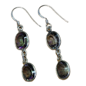 Diseño único de moda Sólido 925 Pendientes de plata esterlina Genuino Smoky & Lemon Trendy Wedding Party Gift Mujeres CASA DE PLATA - Product Image 1