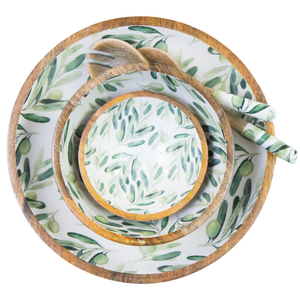 Ensemble de bols et cuillères en bois au design moderne, imprimé émaillé, écologique, pour servir les aliments, vaisselle de table pour la maison, l'hôtel, ustensiles de cuisine - Product Image 4