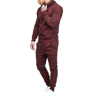 He She Wears Men's Solid Gray <b>Tracksuit</b> Set Full Sleeve Hooded Drawstring Sweatshirt Side Pockets Casual Streetwear Breathable - Product Image 3