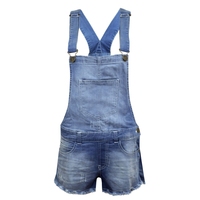Robe Salopette Courte en Jean Décontractée et Simple pour Femme, Respirante, Délavée, Haute Qualité, Idéale pour l'Été