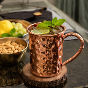 Taza Moscow Mule de Cobre Sólido Hecha a Mano con Acabado Martillado, Utensilios de Bar, Artículos de Cocina, Proveedor Mayorista, Fabricante para Hoteles y Hogares - Product Image 4
