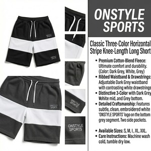 Shorts de sport délavés à l'acide, personnalisables, style vintage, délavés au soleil, pour l'été, décontractés et tendance - Product Image 1