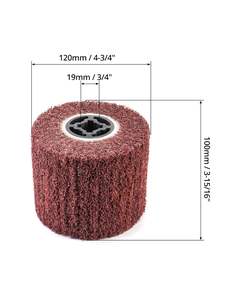 Rueda pulidora de fibra de nailon no tejida para acabado satinado de acero inoxidable - Product Image 2