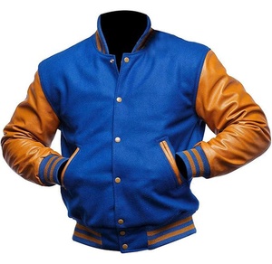 Chaqueta Varsity de lona 100% lana para hombre y mujer, personalizada con bordado, de invierno, talla grande, inspirada en equipos de béisbol - Product Image 1