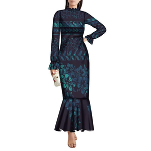 Elegante Vestido de Noche de la Isla de Samoa con Doble Manga, Vestido Tongan Puletasi Personalizado para Mujer - Product Image 2