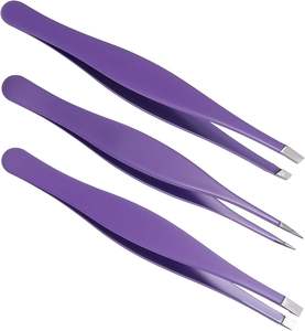 Juego de 3 Pinzas Puntiagudas de Acero Inoxidable – Puntas Finas para Pelo Encarnado, Extracción de Astillas y Depilación de Cejas - Product Image 1